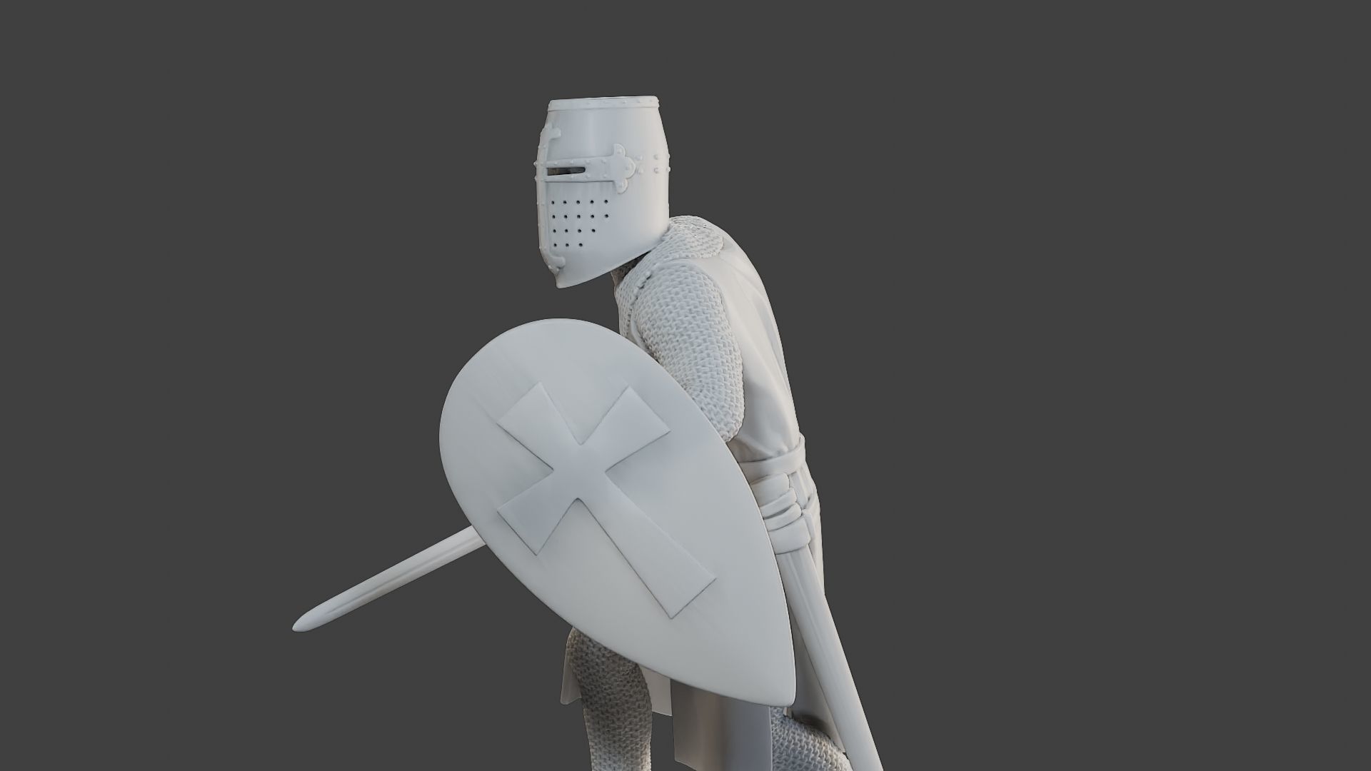 Knight Templar action T1 3D print model_18