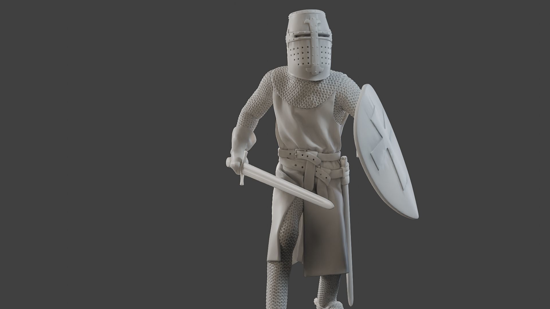 Knight Templar action T1 3D print model_28