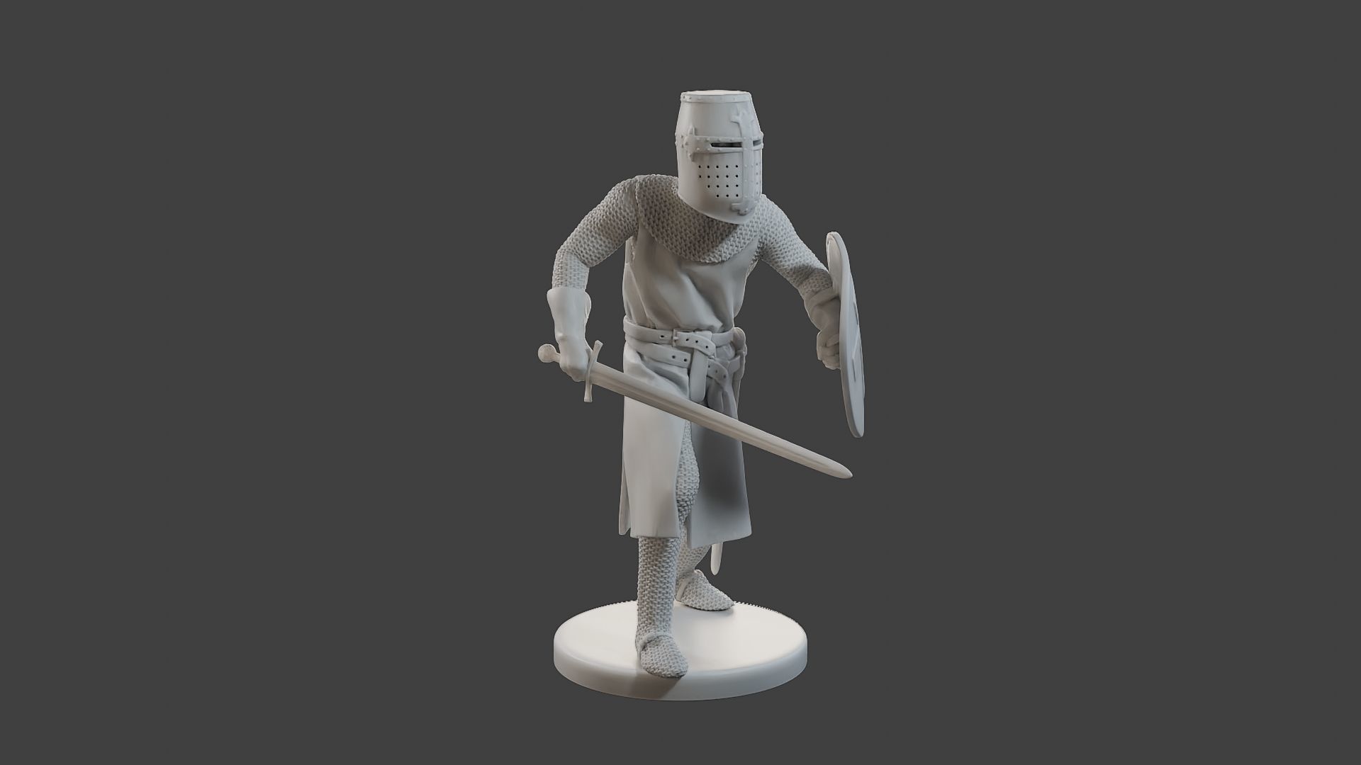 Knight Templar action T1 3D print model_10