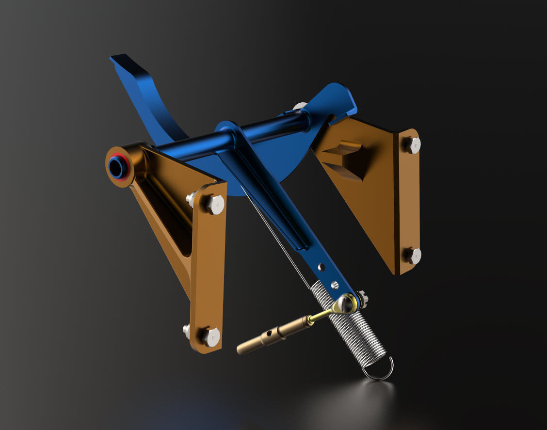 P-51D Mustang Tail Wheel Declutching Camshaft Supports Sta 311-5 3D print model_1