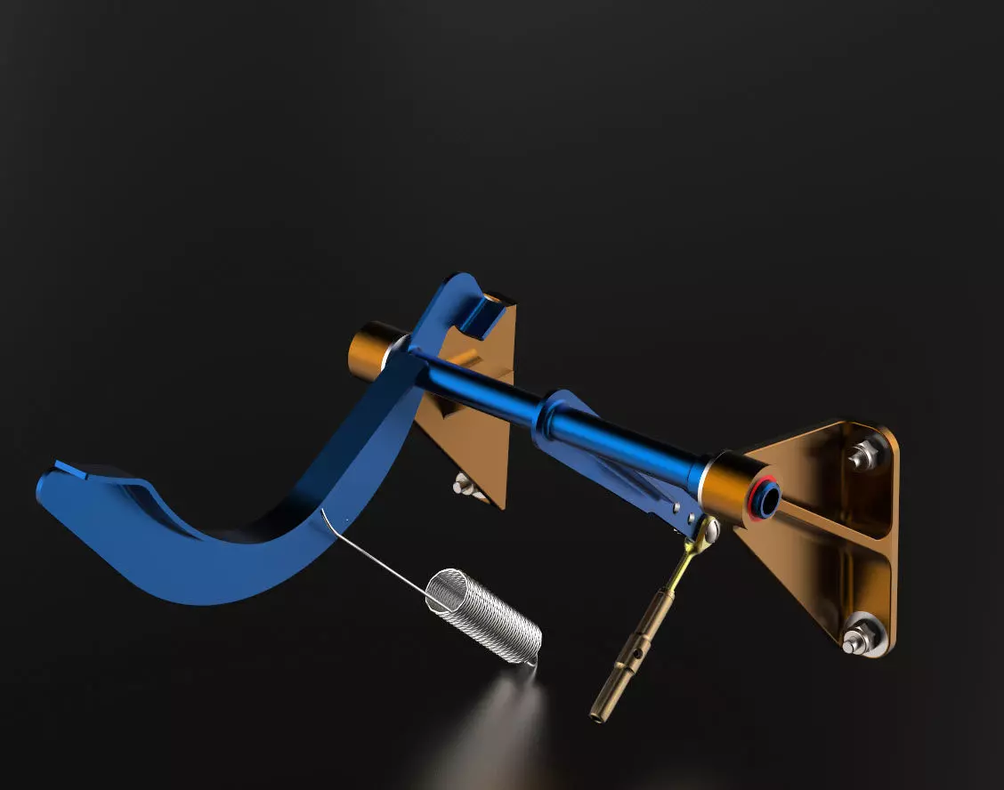 P-51D Mustang Tail Wheel Declutching Camshaft Supports Sta 311-5 3D print model_0