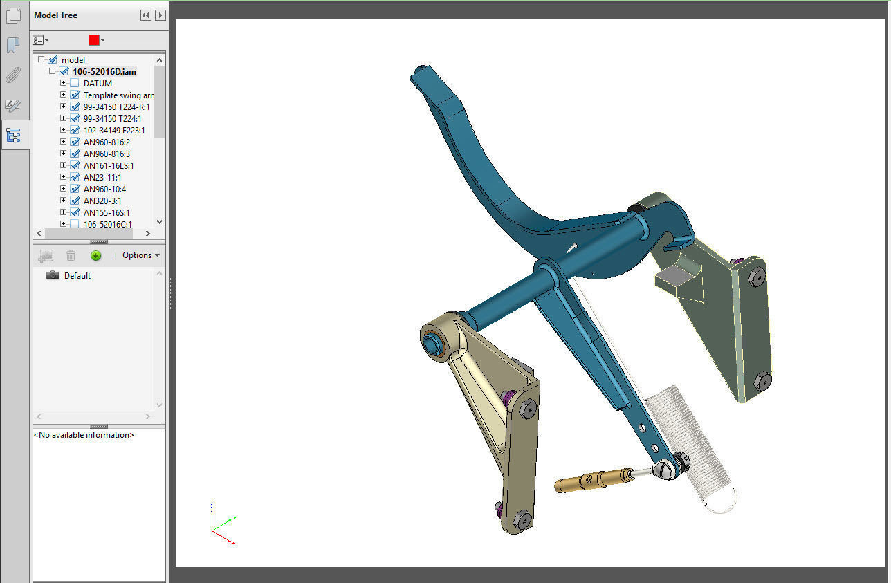 P-51D Mustang Tail Wheel Declutching Camshaft Supports Sta 311-5 3D print model_2