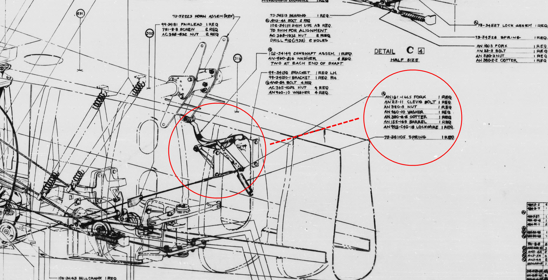 P-51D Mustang Tail Wheel Declutching Camshaft Supports Sta 311-5 3D print model_6