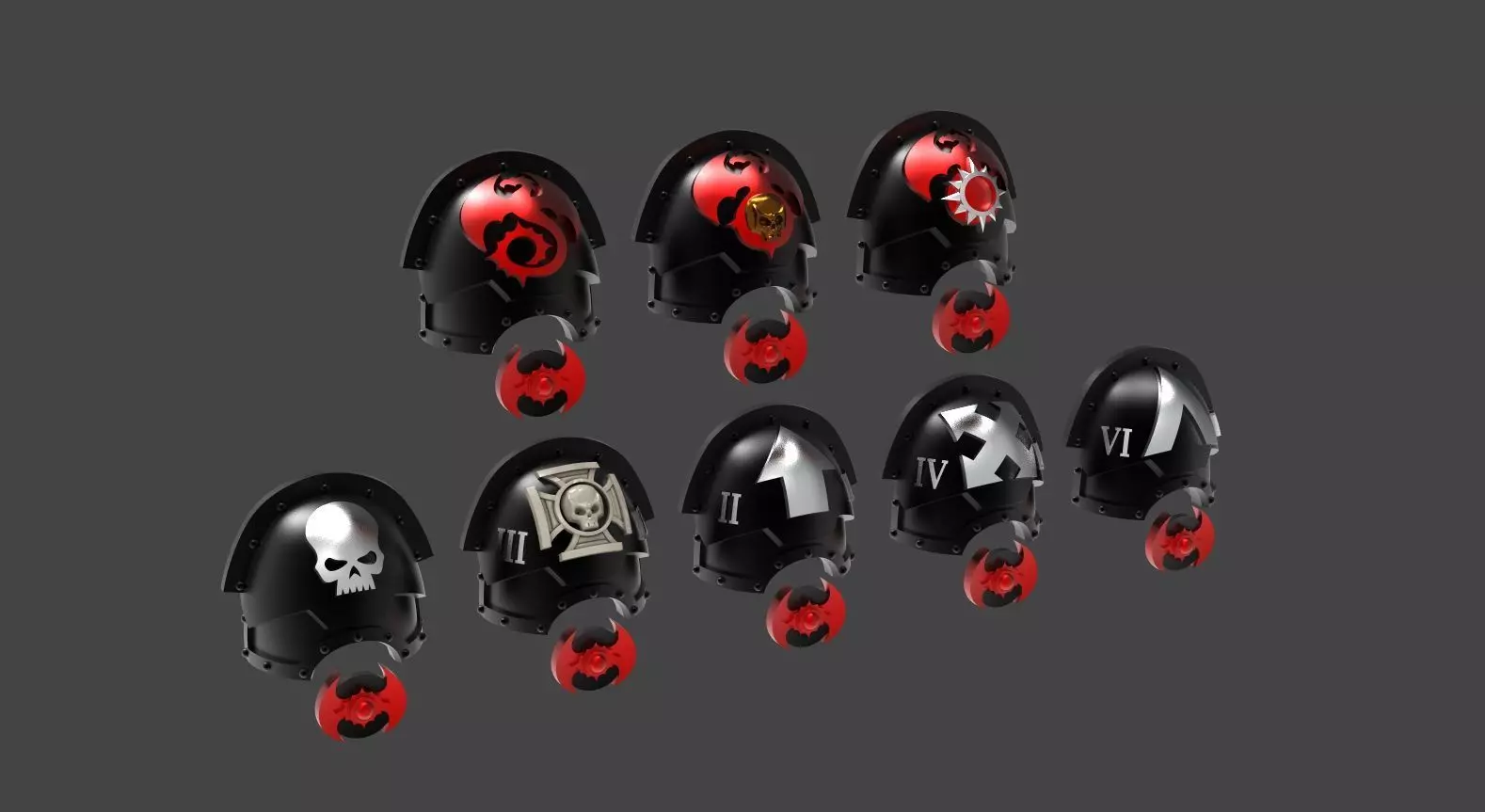 Dragon Shoulderpads 3D print model