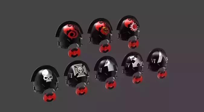 Dragon Shoulderpads 3D print model