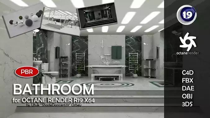 Luxury Bathroom Octane Render