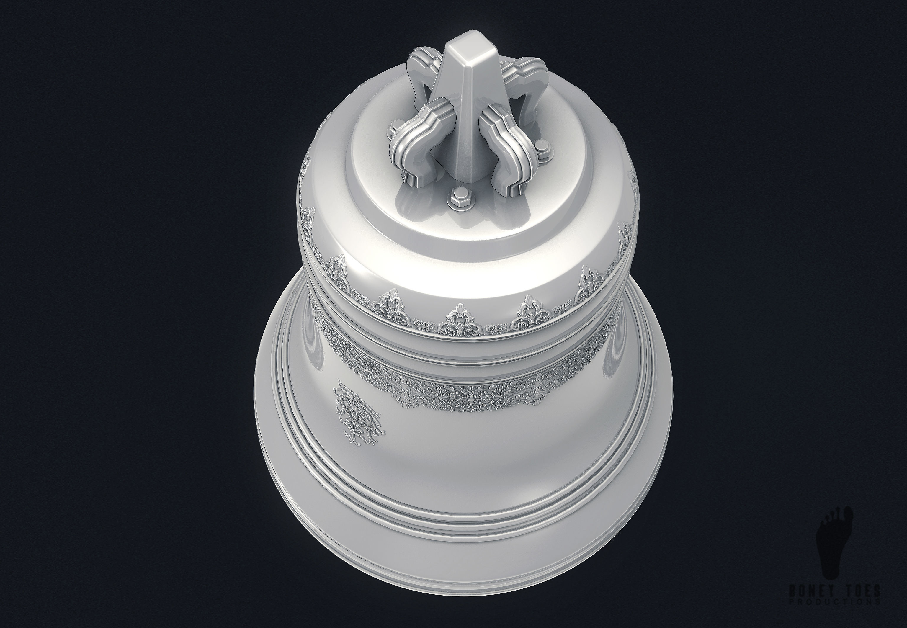 Decorative 3D Bell 3D model_2