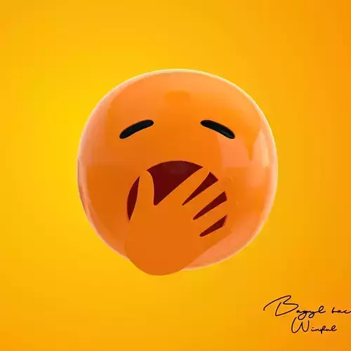 Emoji Yawning Low-poly 3D model