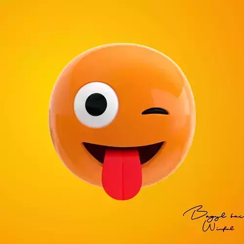 Emoji Winking face with a Tongue