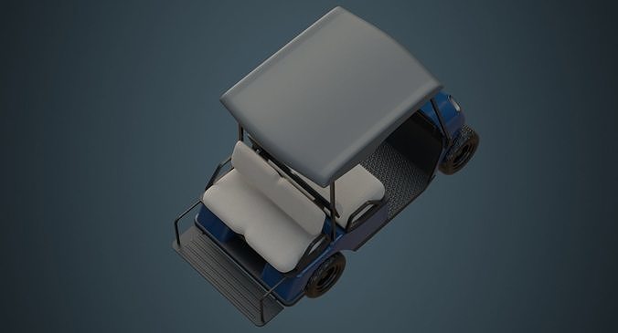 Golf Cart 1A Low-poly 3D model 6