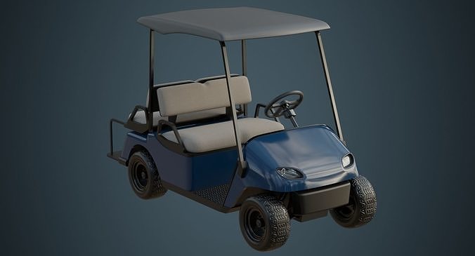 Golf Cart 1A Low-poly 3D model 5