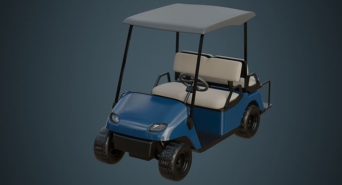 Golf Cart 1A Low-poly 3D model 4
