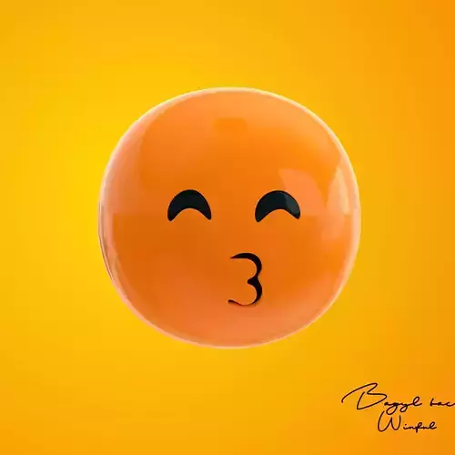 Emoji Kissing Face with Smiling Eyes