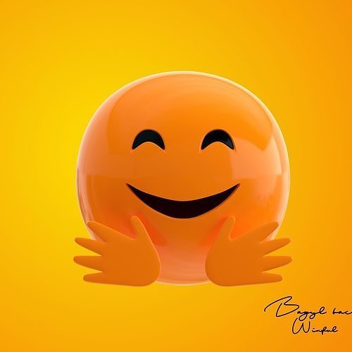 Emoji Hugging Face Low-poly 3D model