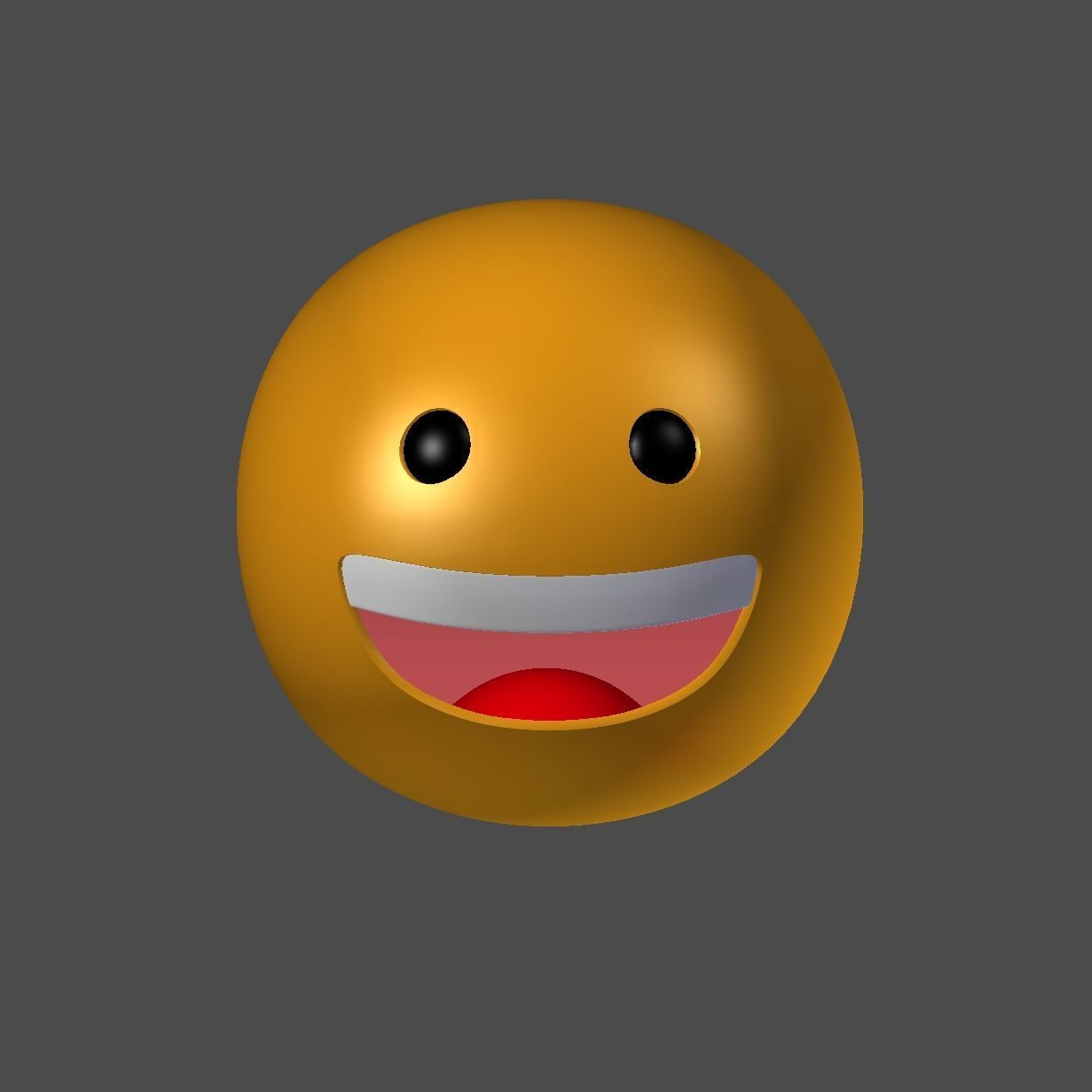 Emoji Grinning Face Low-poly 3D model_1