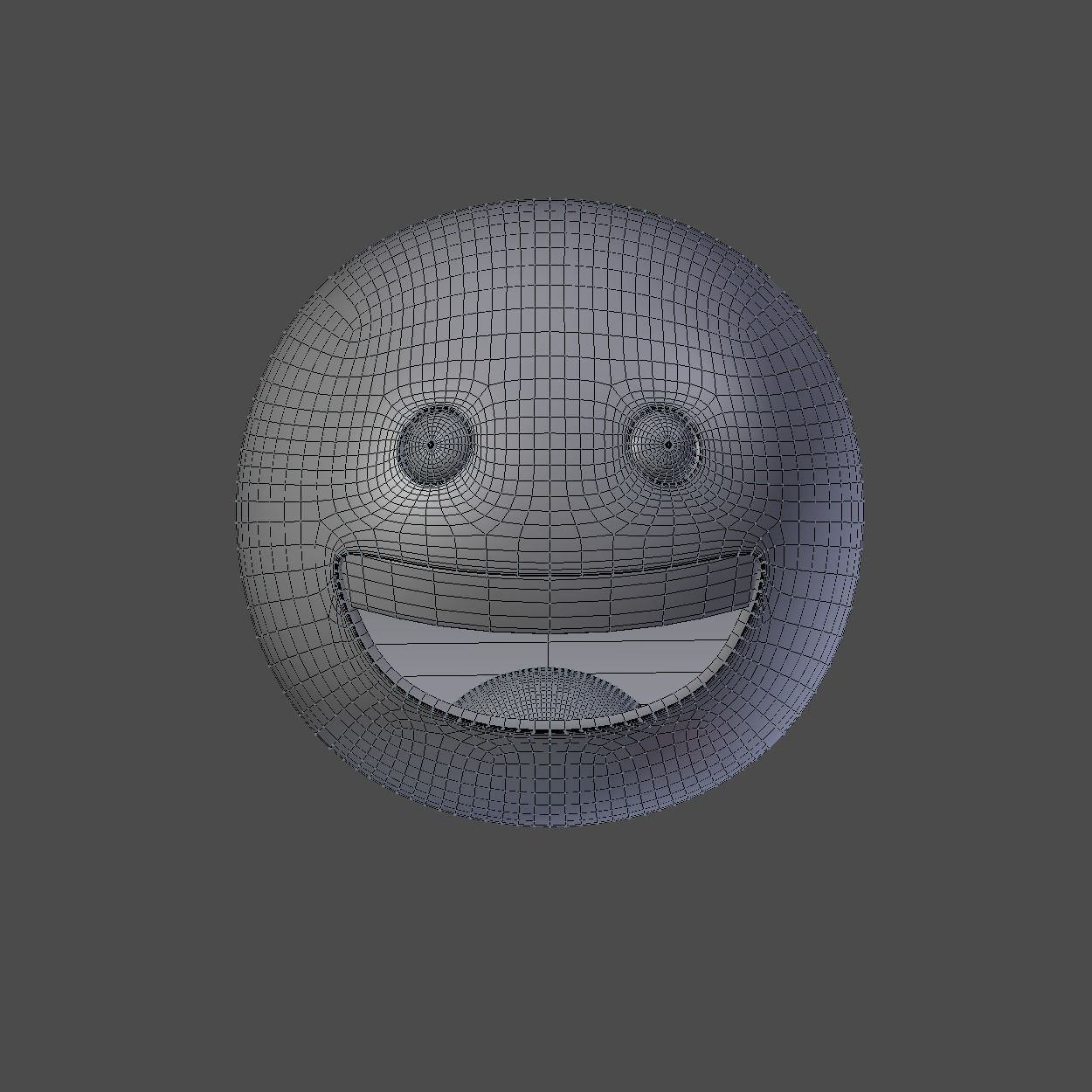Emoji Grinning Face Low-poly 3D model_3