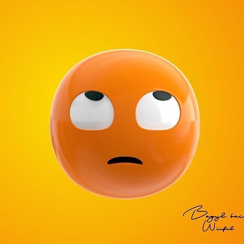 Emoji Face with Rolling Eyes Low-poly 3D model