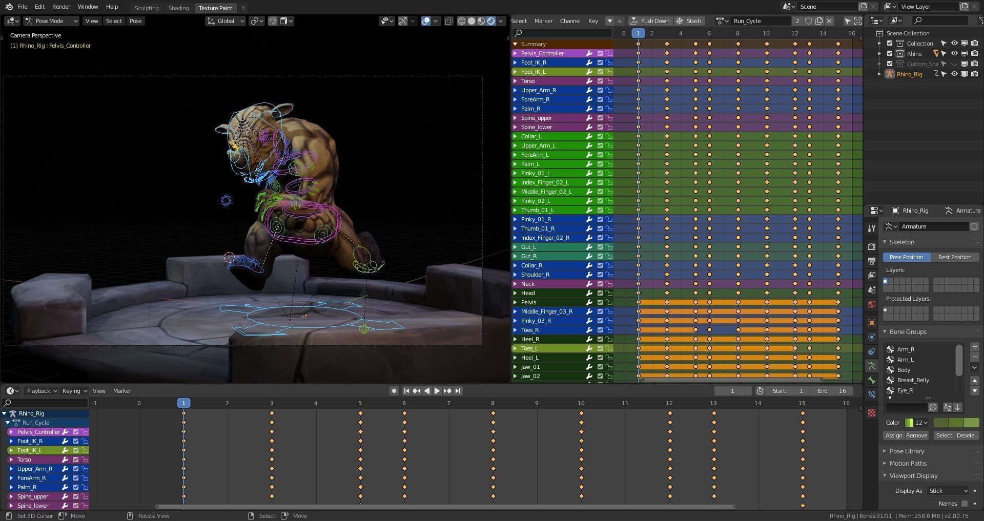 Rhino Stormer Low-poly 3D model_20