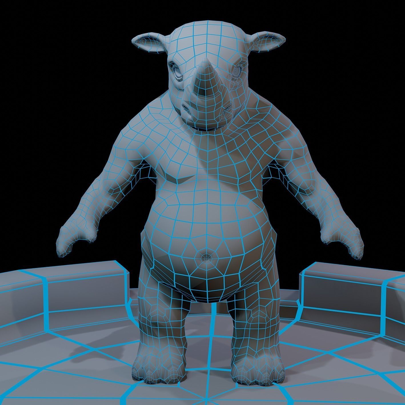 Rhino Stormer Low-poly 3D model_21