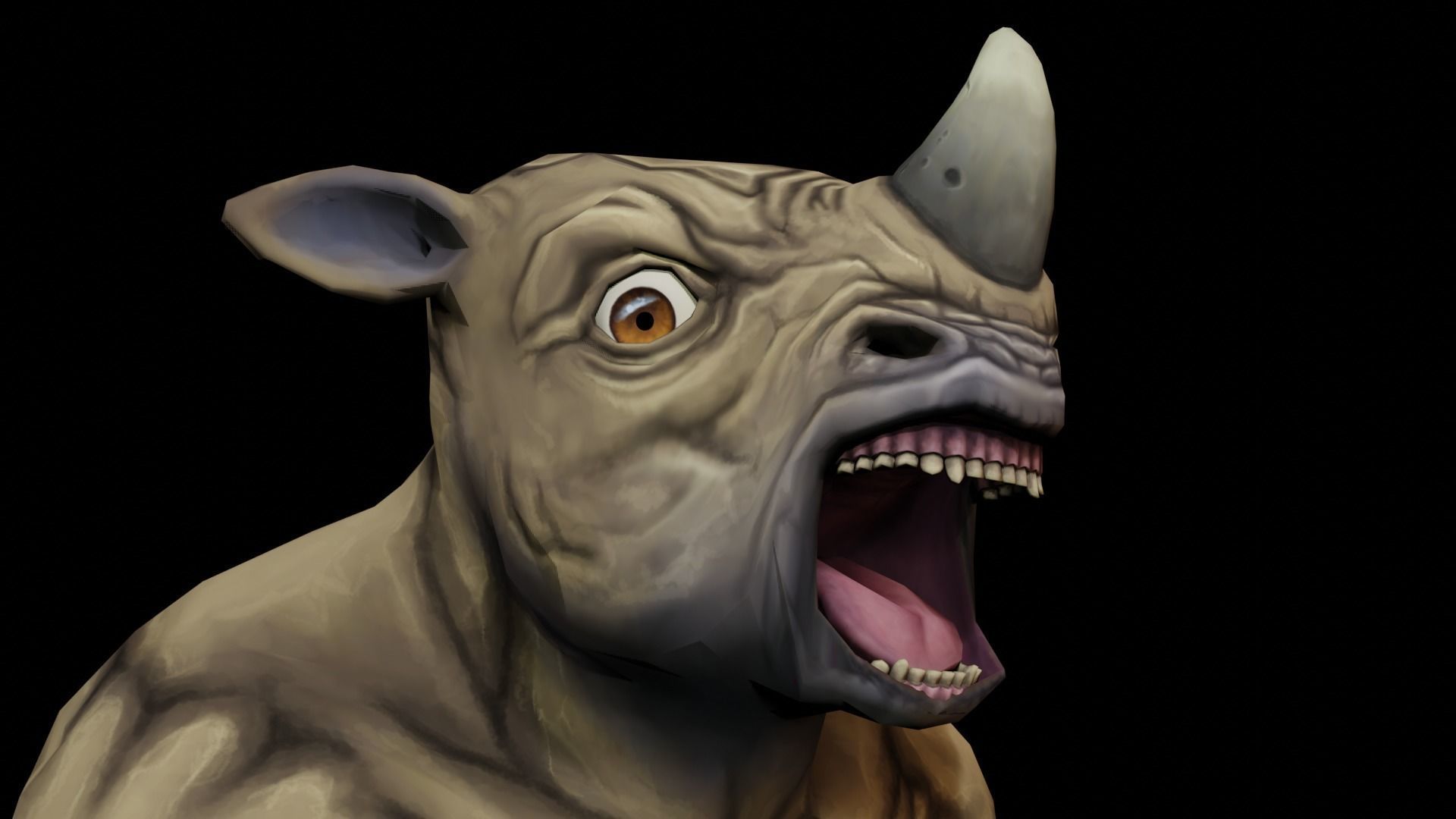 Rhino Stormer Low-poly 3D model_12