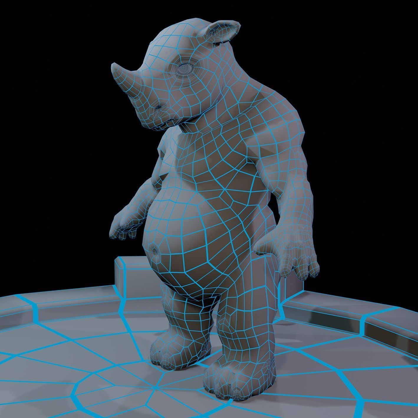 Rhino Stormer Low-poly 3D model_22