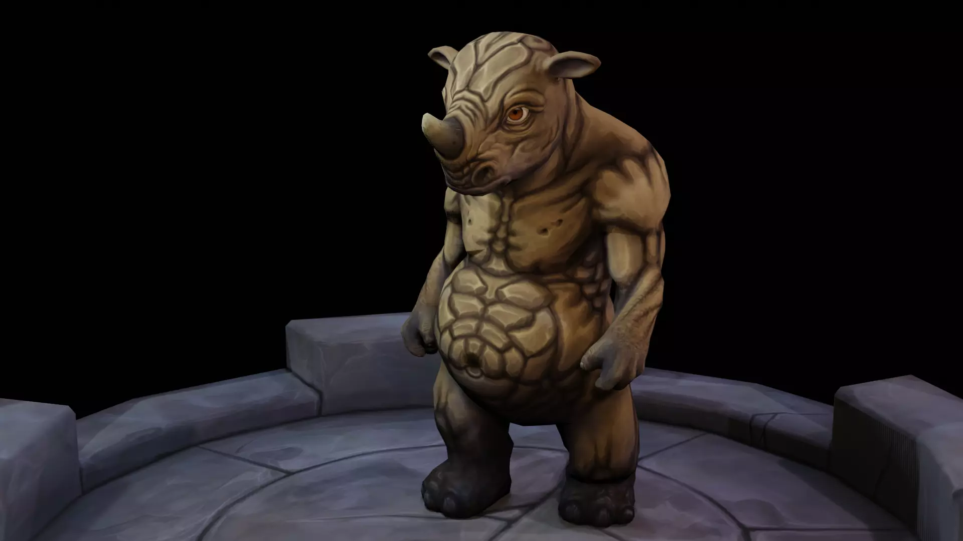 Rhino Stormer Low-poly 3D model_0