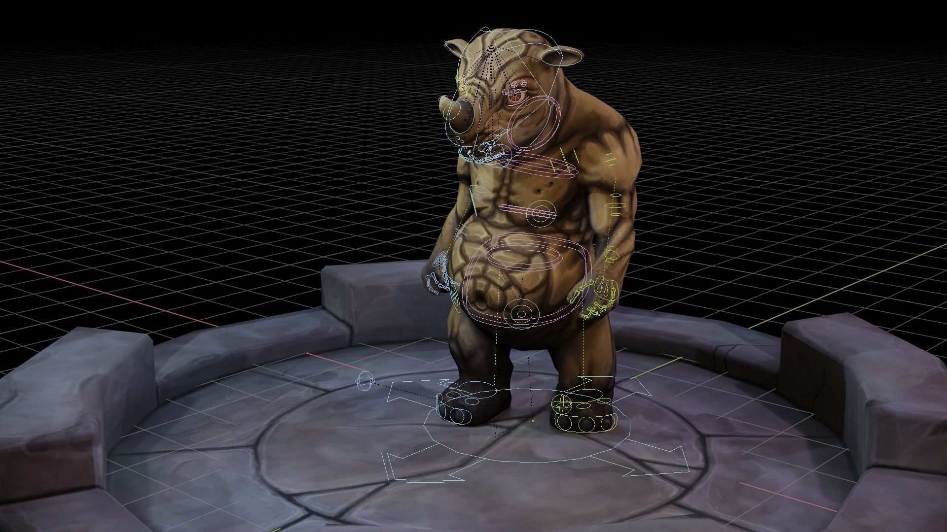 Rhino Stormer Low-poly 3D model_19