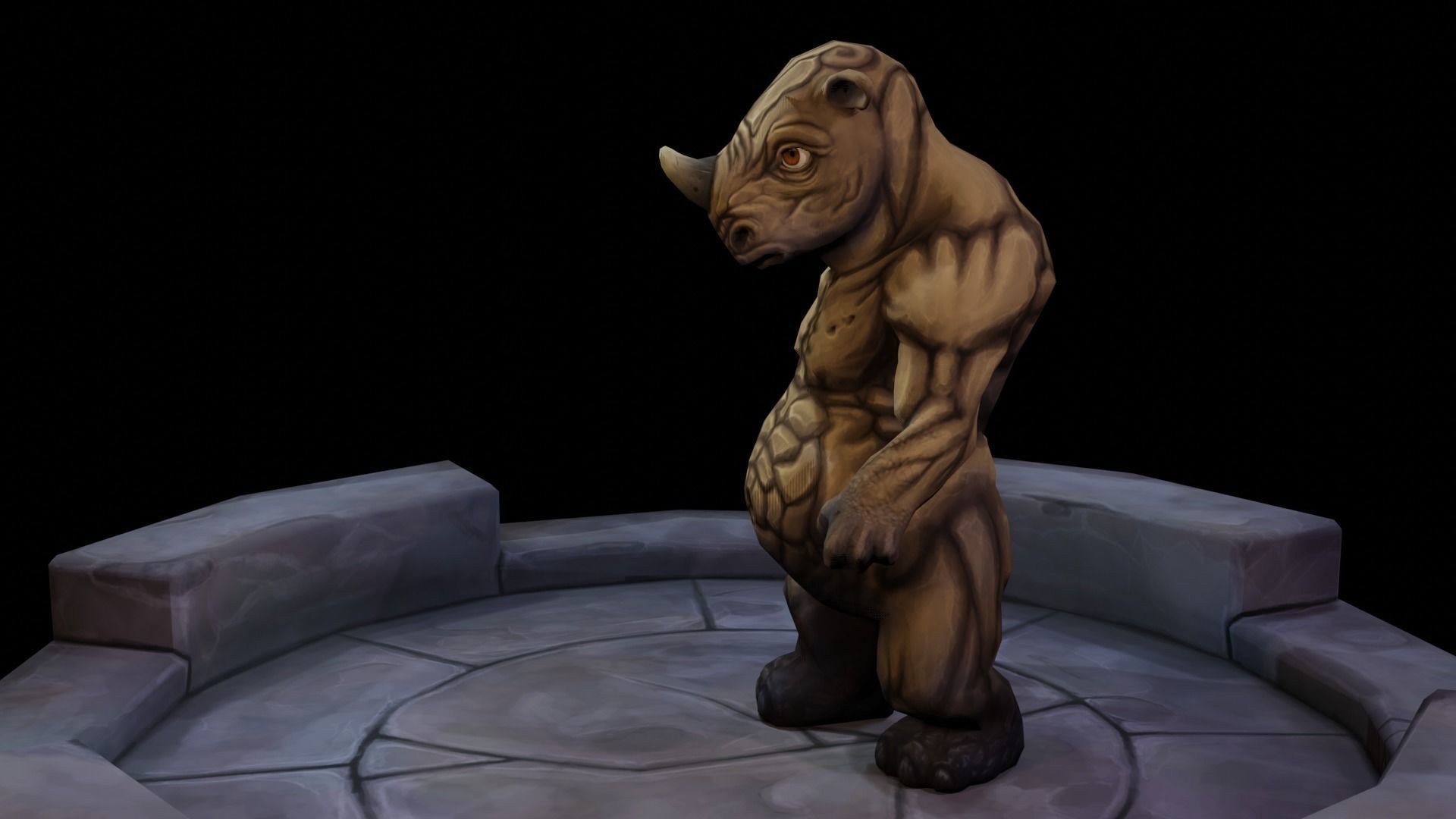 Rhino Stormer Low-poly 3D model_8