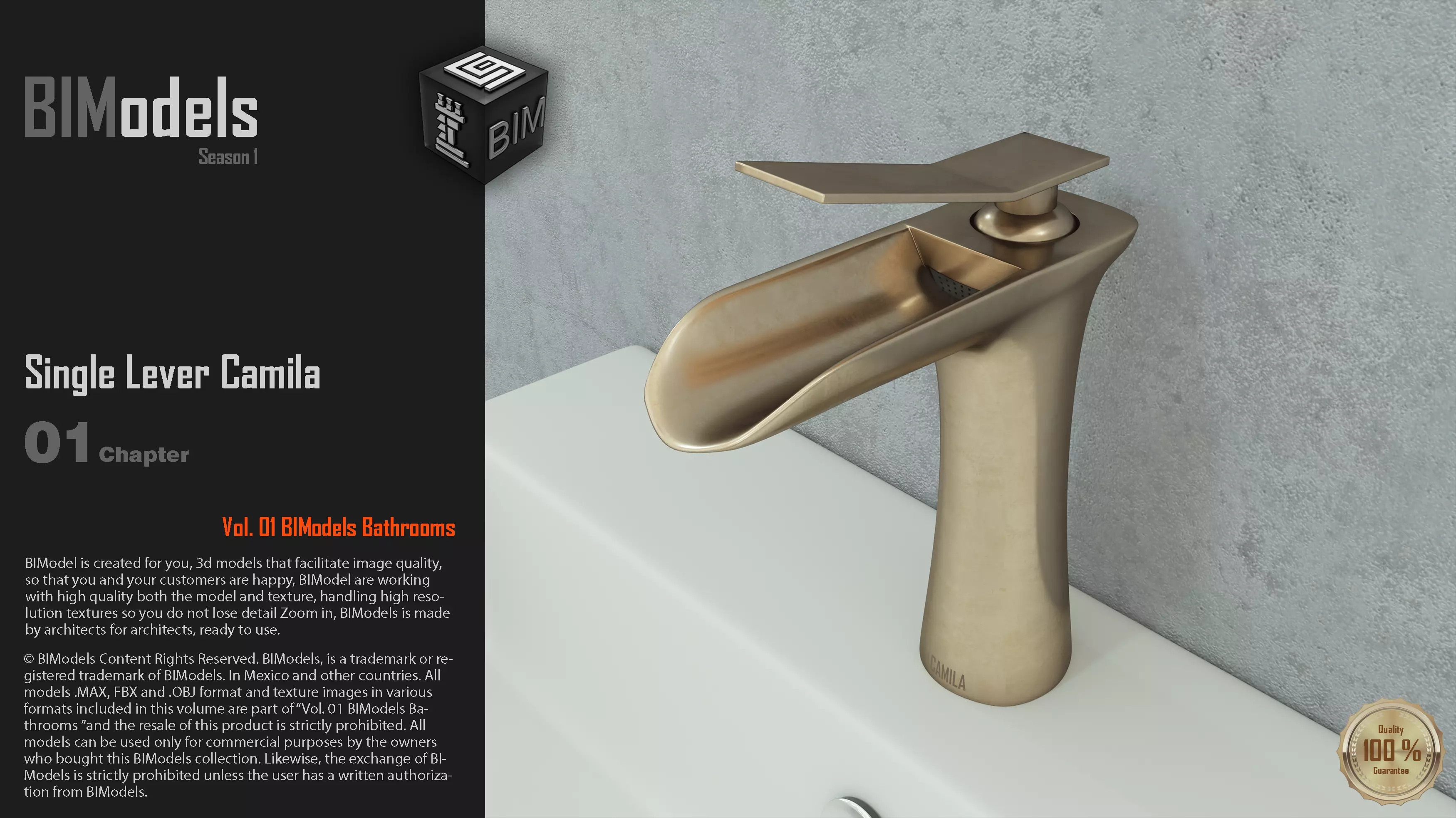 0101 Single Lever Camila 3D model
