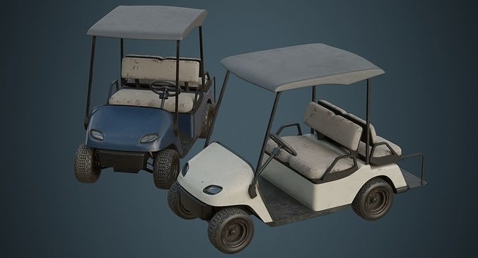 Golf Cart 1B Low-poly 3D model