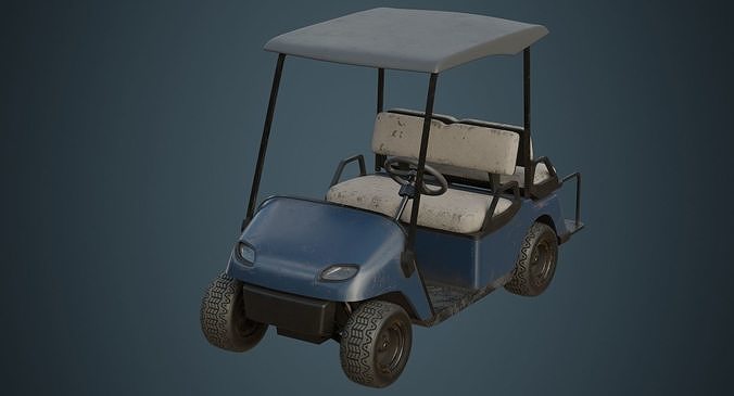 Golf Cart 1B Low-poly 3D model 4