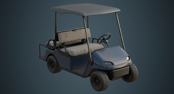 Golf Cart 1B Low-poly 3D model 5