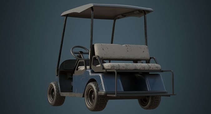 Golf Cart 1B Low-poly 3D model 7