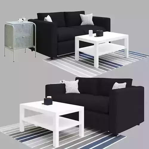 VIMLE 2 SEAT SOFA SET 3D model