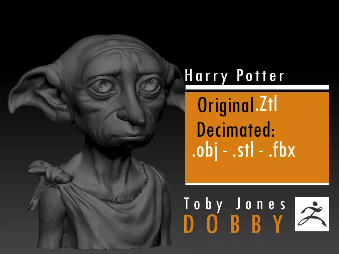 Dobby - Toby Jones - Harry Potter 3D print model_0