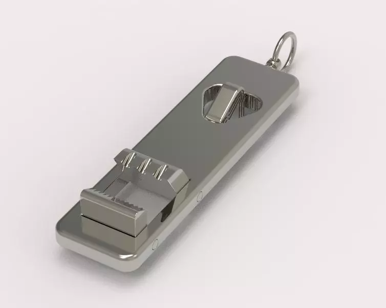 Bottle Opener Plus Key Chain 3D print model