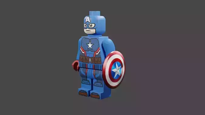 Lego base and Captain America Minfigure 