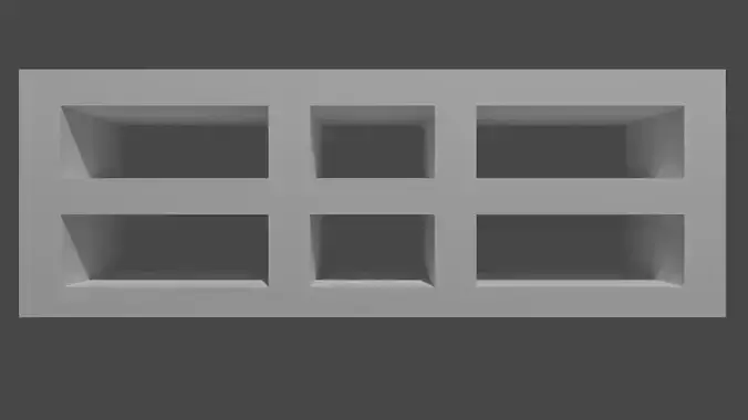 racking shelf with four squares