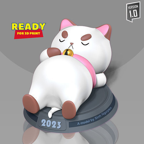 Puppycat cat 3D print model