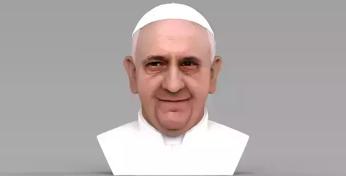 Pope Francis bust ready for full color 3D printing 3D print model