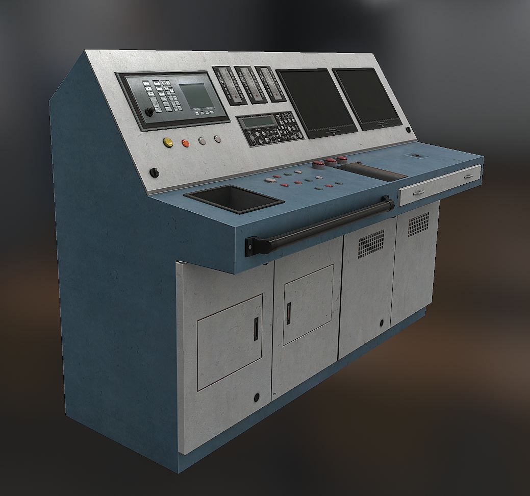 controlpanel02 control panel for ship Low-poly 3D model_2