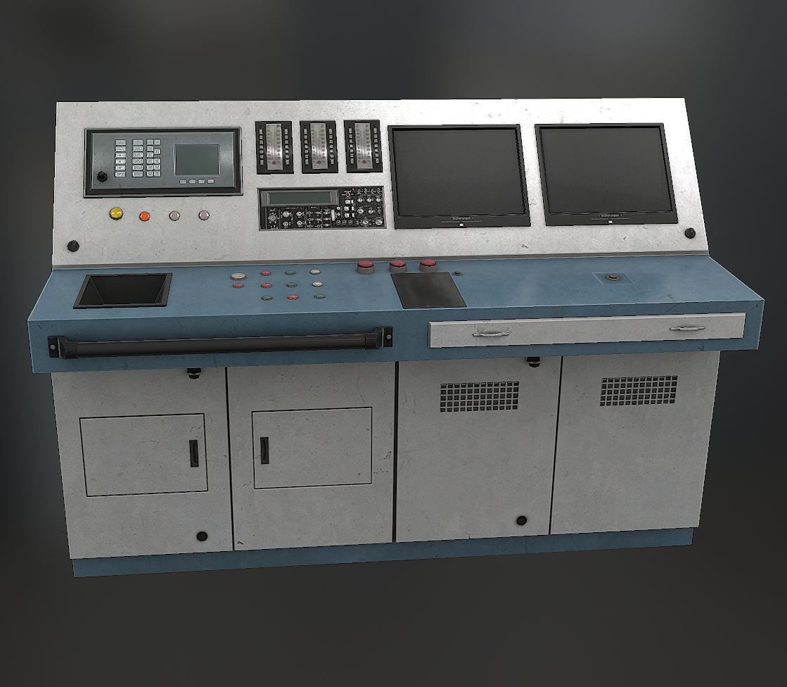 controlpanel02 control panel for ship Low-poly 3D model_1