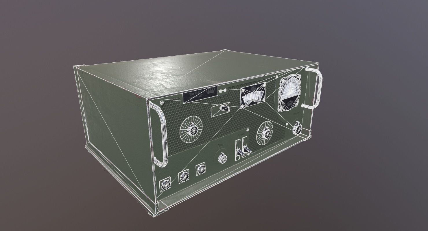 Transmitter Game Ready military device Low-poly 3D model_10