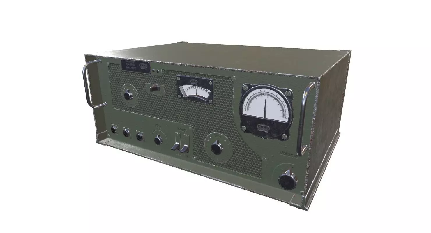 Transmitter Game Ready military device Low-poly 3D model_0