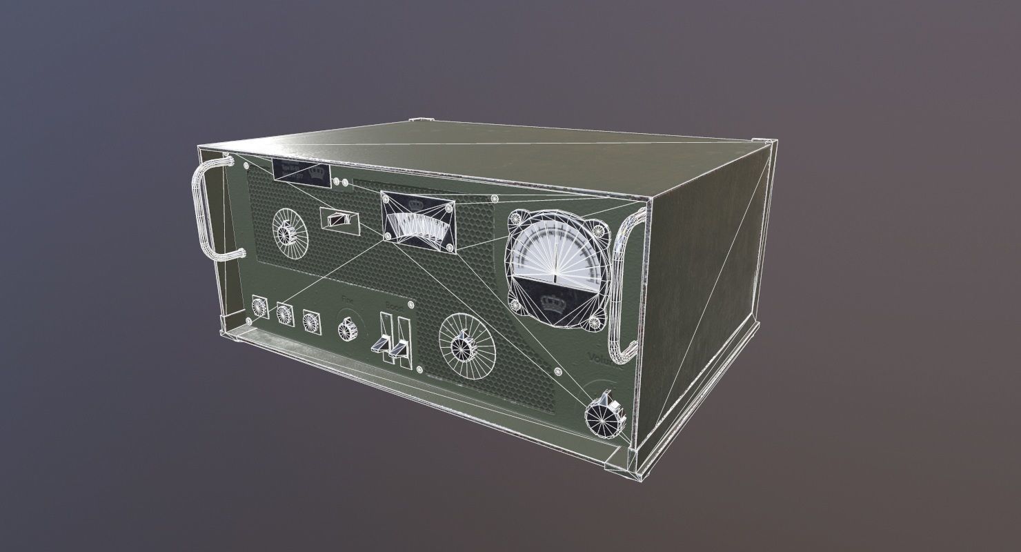 Transmitter Game Ready military device Low-poly 3D model_9