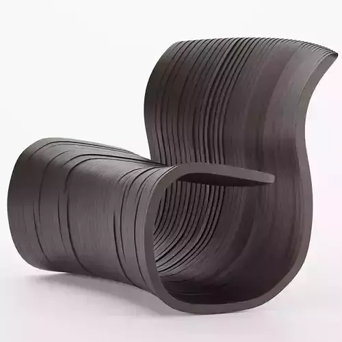 Chair Riddle WOOD Pietro Estrada Low-poly 3D model