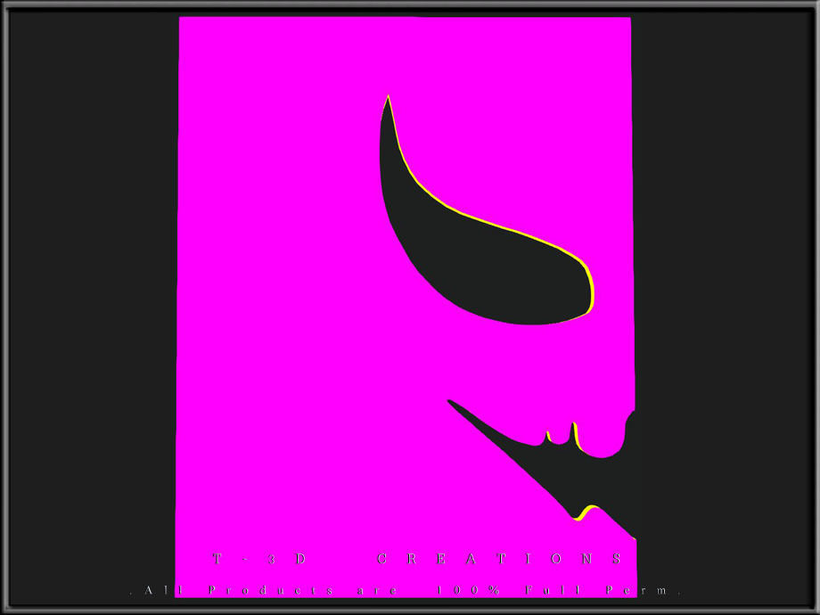 Flat Mask - Half - Right and Left  Low-poly 3D model_2