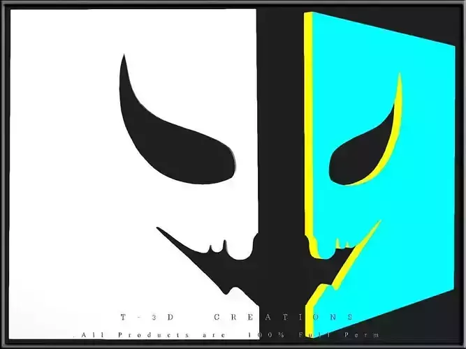 Flat Mask - Half - Right and Left 