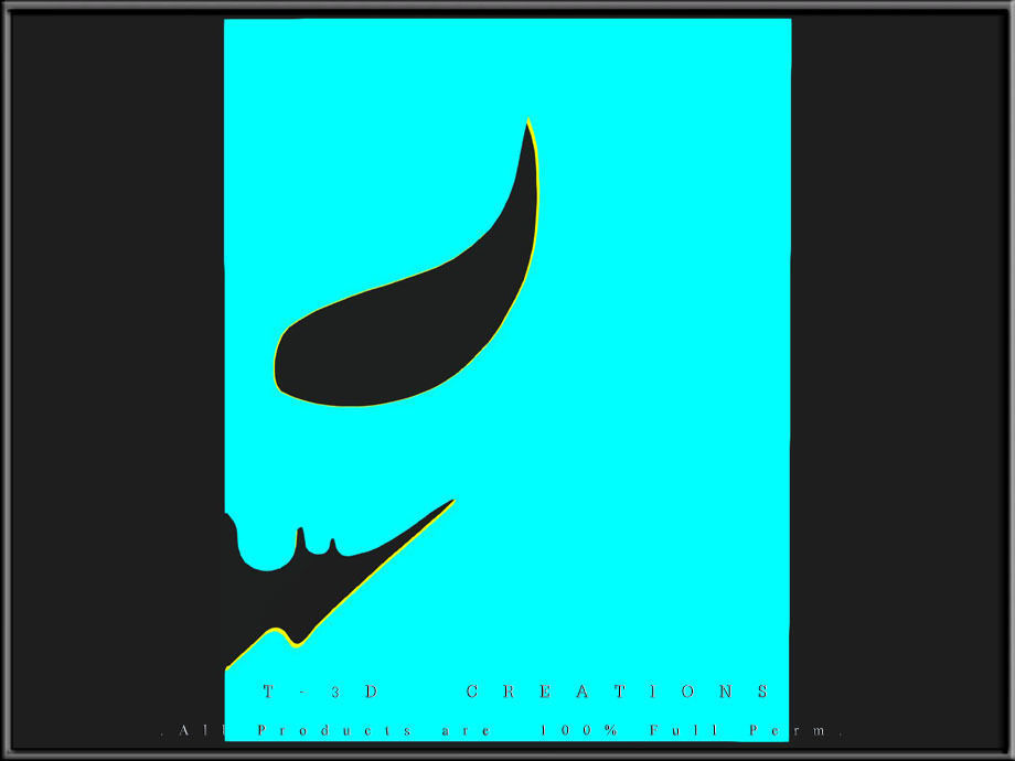 Flat Mask - Half - Right and Left  Low-poly 3D model_3