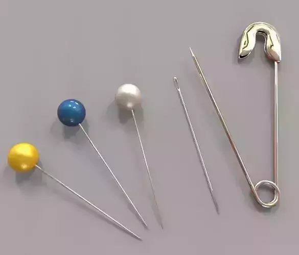 Needle and Pins 3D model